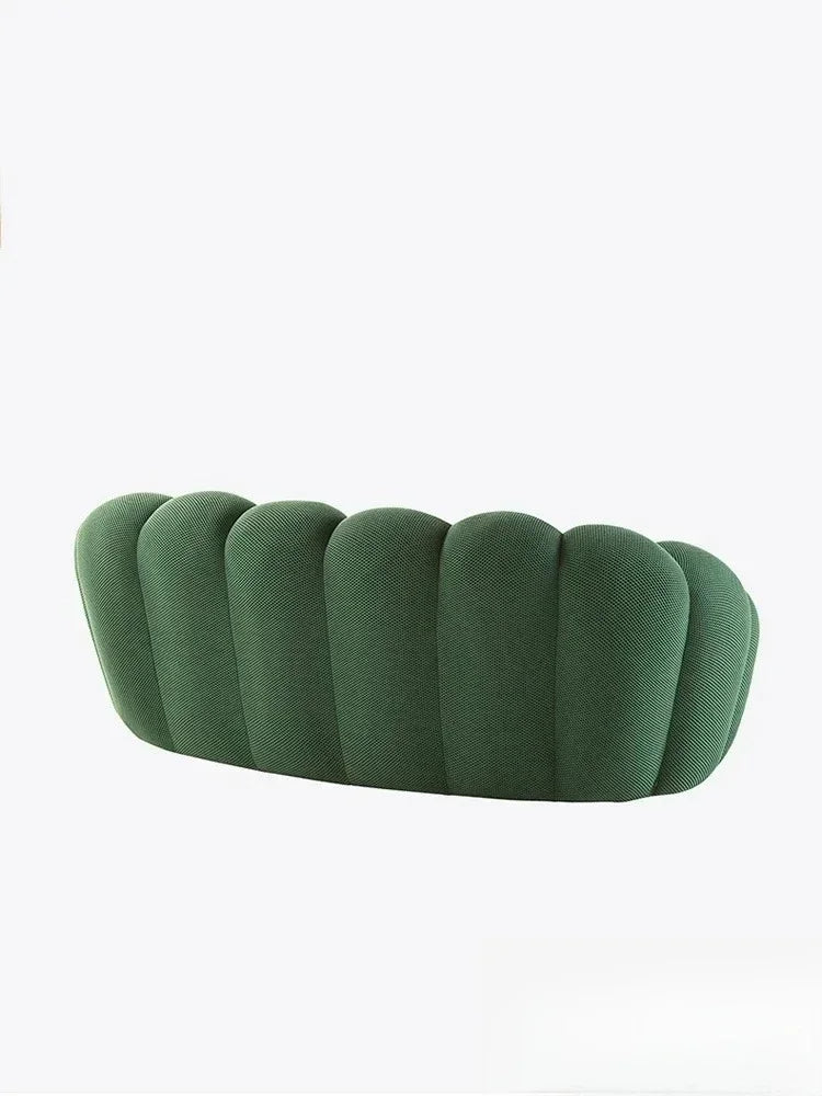 Cloud Curved Sofa Stylish Fabric Designer Couch Fluffy Cloth Sofa Sets Modular Football Sofa for Living Room Furniture